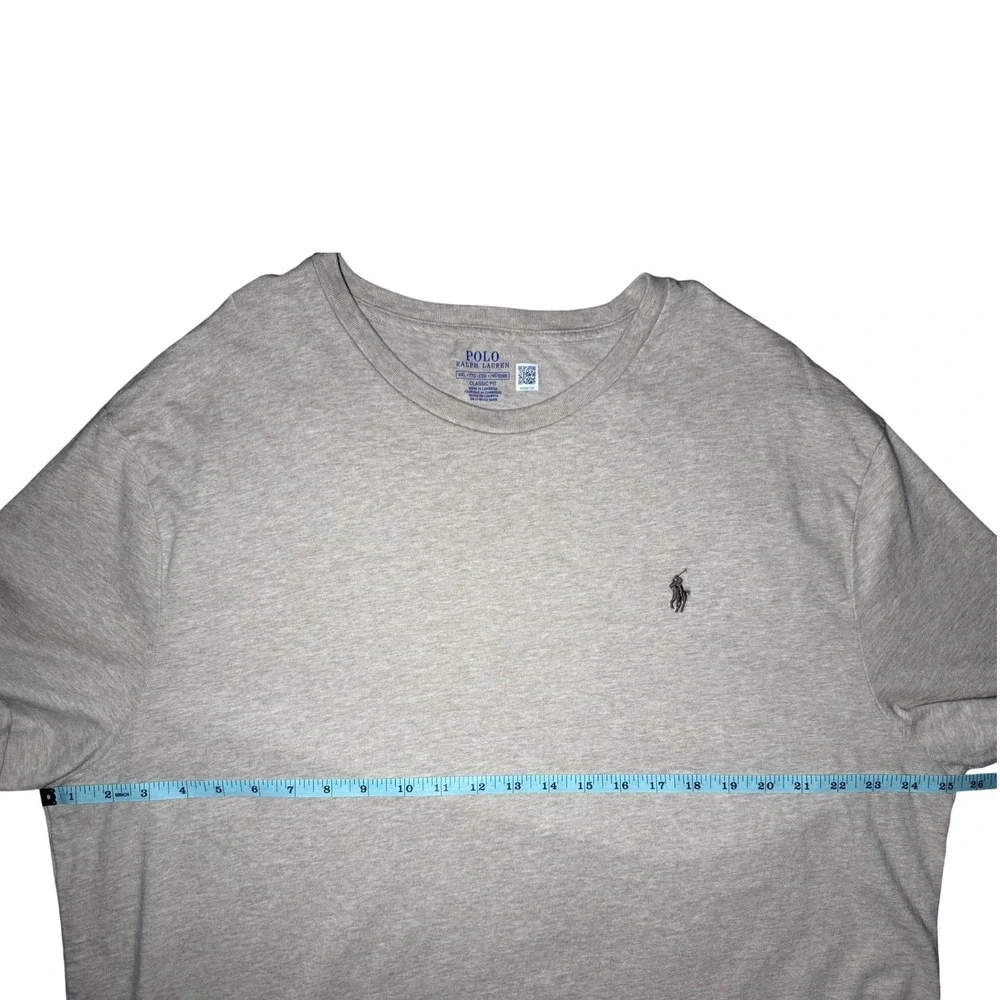 Ralph Lauren Classic Fit T-Shirt Mens XXL Oatmeal Heather Beige Cotton Tee